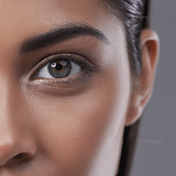 Up close on woman's eye