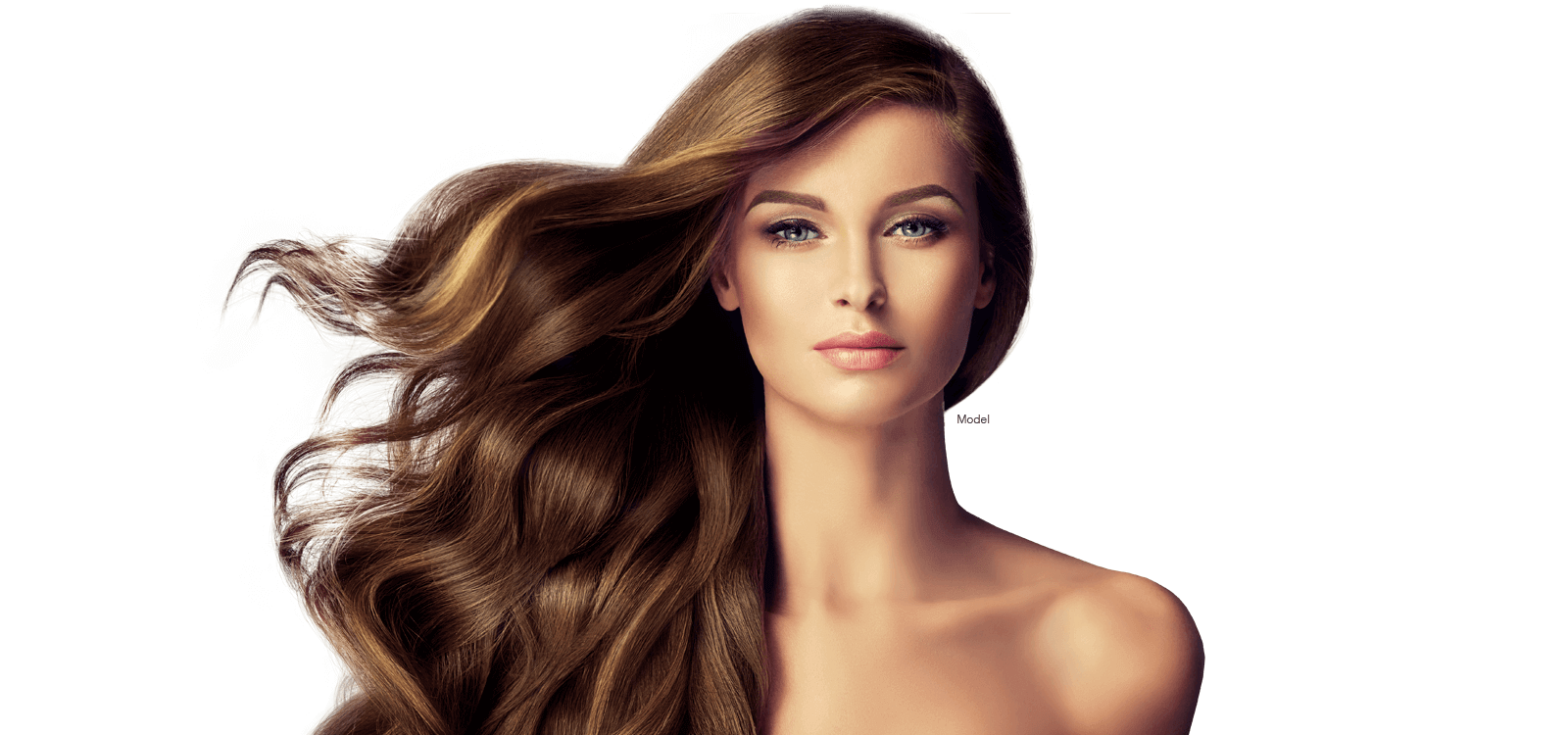 Woman with beautiful flowing hair